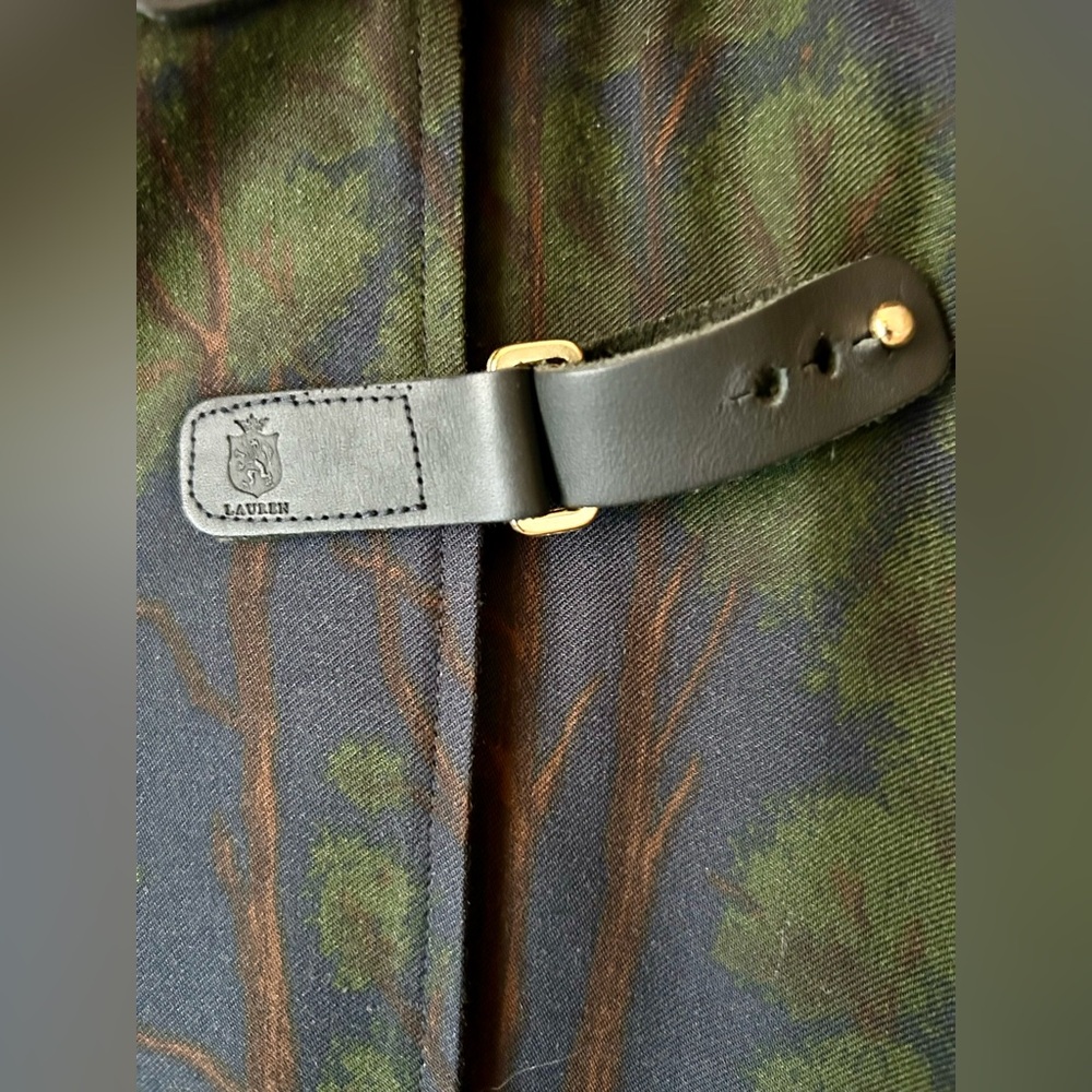 Ralph Lauren Scenic Print Maxi Skirt in Navy, Green & Brown - Picture 3 of 7